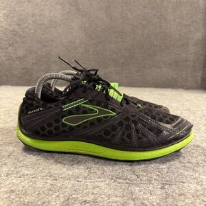 Brooks PureGrit Shoes Mens Size 8 Black‎ Green Trail Running Minimalist Athletic